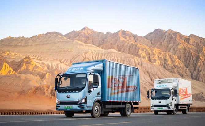 充電快 長續航 宇通新能源卡車40℃高溫極限續航375公里